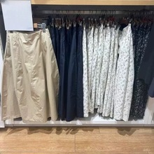 日单女装棉质茧形长裙休闲显瘦半身裙棉混纺长裙子C474956/476319