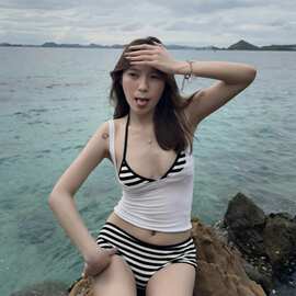 2026新款比基尼三件套性感纯欲体比基尼夏季辣妹度假温泉泳衣女