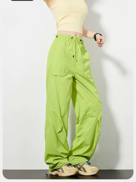 Summer Outdoor Water-Resistant Quick-Dry Hiking Pants for Women, Functional Straight-Leg Pants, Couple's Hiking Gear, Paratrooper Long Pants for Women