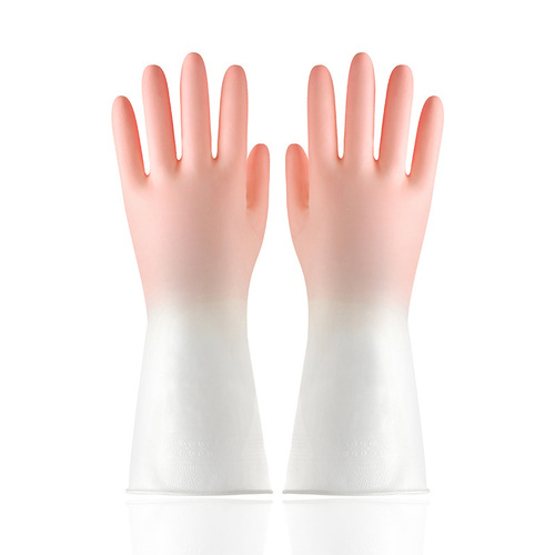 Durable Women's Dishwashing Gloves Household Kitchen Latex Thick Cleaning Gadget Waterproof Rubber