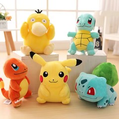 ジェニガメの小さな火の竜はカチュウの妙蛙の種のポケモンの精霊の公仔のペットの精霊のシリーズに比べます。