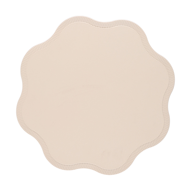 2025pvc cojín de mesa en relieve de cuero, mantel de flor de cuero espumado, mantel protector anti-escaldado de mesa, temu