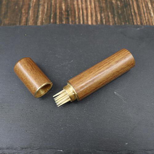 Creative purple sandalwood toothpick holder portable toothpick jar portable syringe storage solid wood toothpick box manufacturer wholesale
