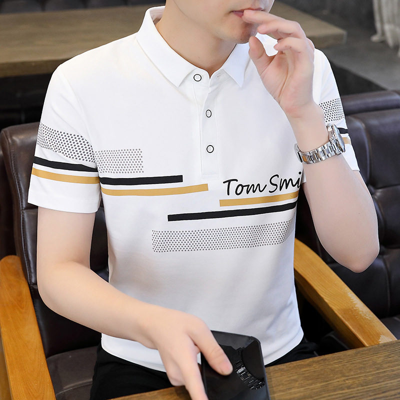 Camiseta de manga corta para hombre de la zona dinámica, nuevo polo de solapa de verano, top con cuello, archivo de grupo masculino, sexto lote