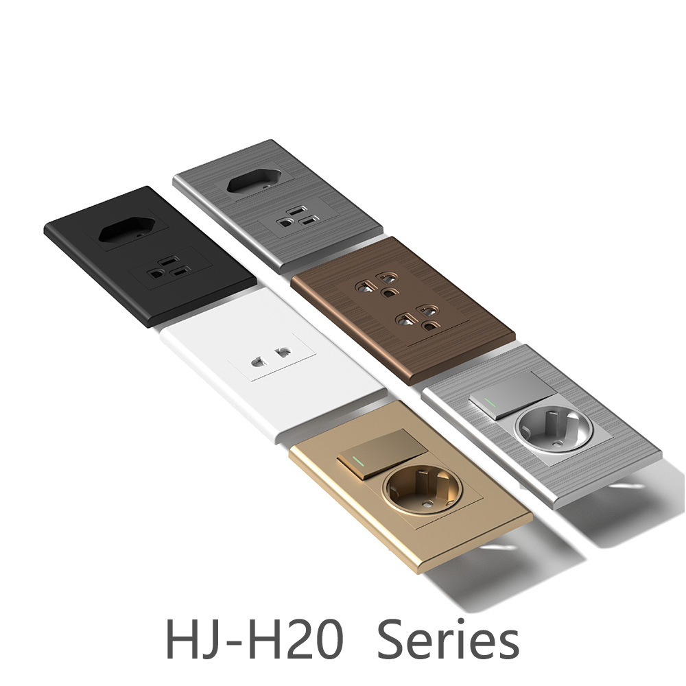 跨境118型带开关 16A欧规墙壁插座一开单控欧式电源插座单开家用