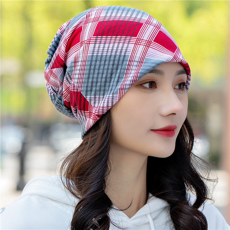 Square elastic scarf beanie two-in-one twisted hat export foreign trade Korean style head covering postpartum head covering