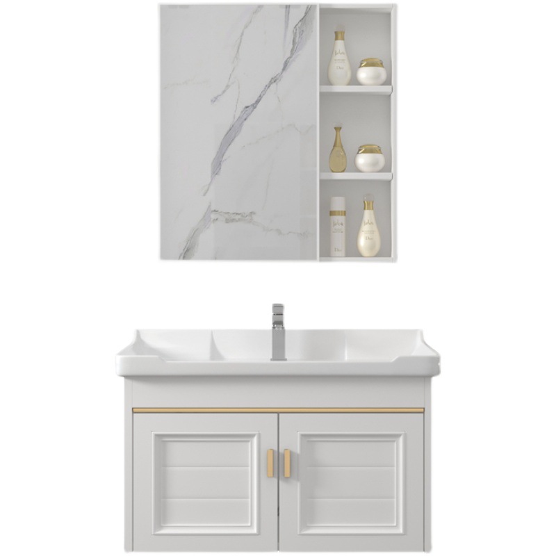 Roca placa de aluminio espacio gabinete de baño Baño gabinete de lavado combinación moderna minimalista lavabo del hotel lavabo mesa de lavado