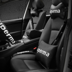 Wholesale auto accessories trendy set including neck pillow and waist support, car seat backrest memory foam headrest