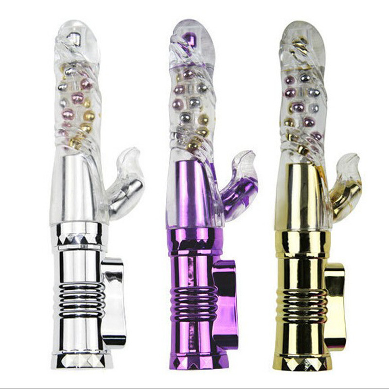 Retractable Rotating Bead Vibrator with 36 Modes, USB Rechargeable Thrusting Wand — detail image 3