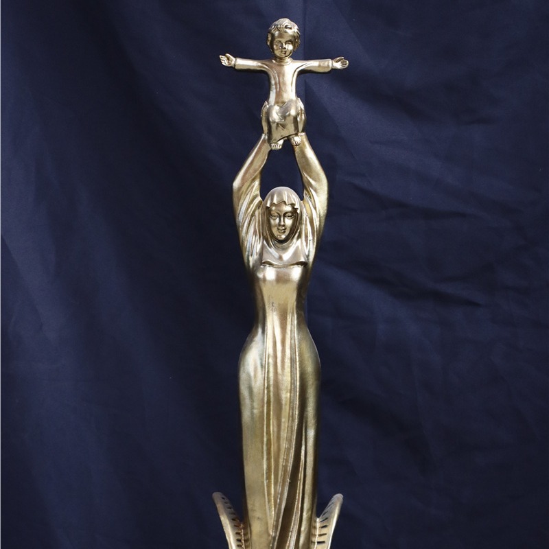 100cm She Shan Virgen María Ornamento Estatuas de vidrio de fibra de fibra de vidrio Figuras decorativas de la iglesia