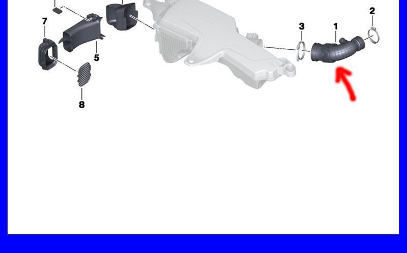 Applicable to BMW 1 Series 116 118 120 3 Series 316 320 F20N13 engine turbine air filter intake pipe