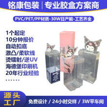 厂家生产唇膏PVC透明胶盒彩印唇彩PET折盒印刷彩妆口红PP塑料盒