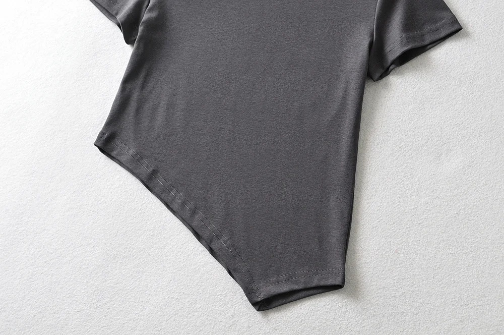 asymmetrical stretch sports T-shirt  NSAC47001