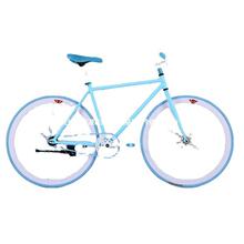 死飞自行车倒刹男款女式学生弯梁实心胎成人荧光公路复古儿童山地