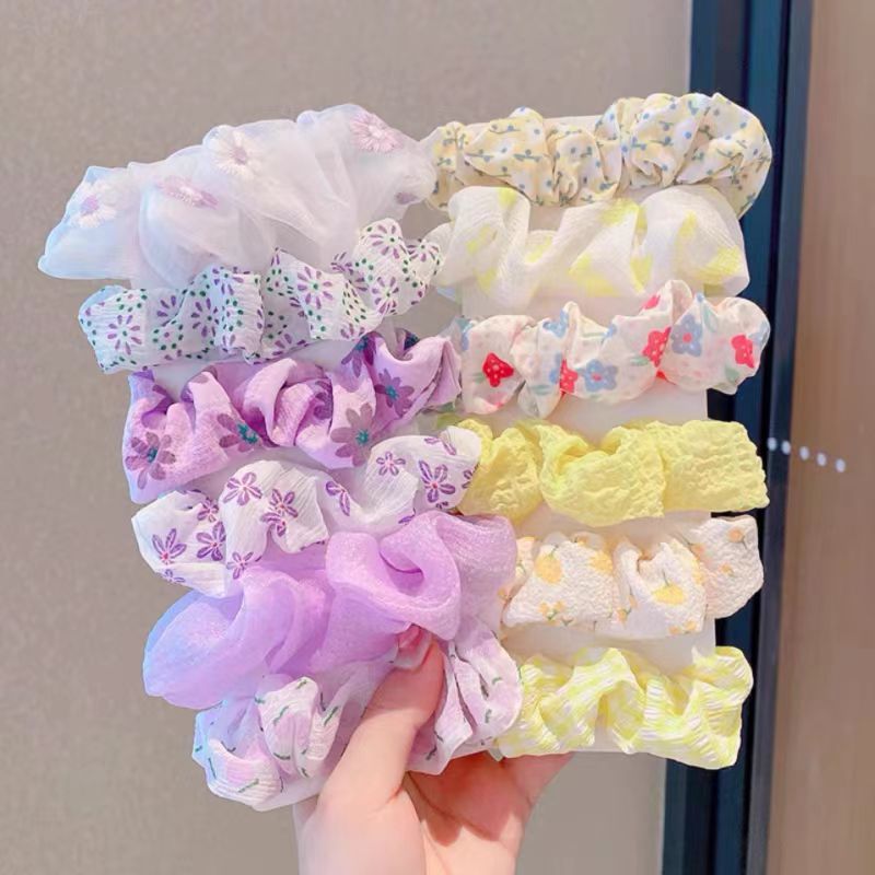 Red DE LOS NIÑOS rojo nuevo dulce no duele el cabello intestino grueso anillo de pelo tocado Linda niña bola cabeza cuerda de pelo tocado flor