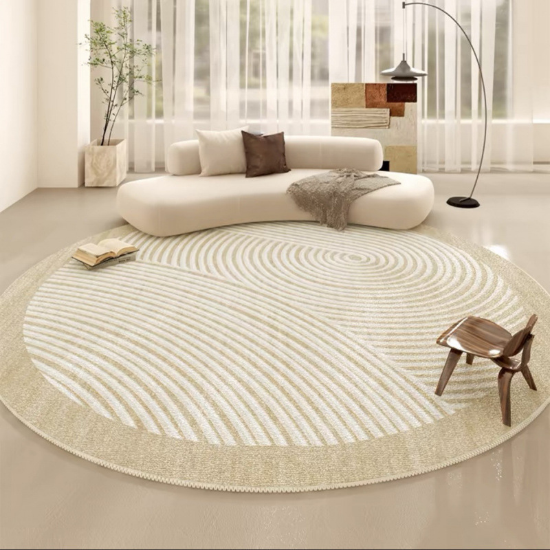 Modern and minimalistic round carpet