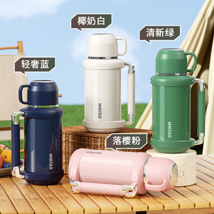 Wholesale outdoor travel pot large capacity 316 stainless steel all-steel insulation pot portable sports car climbing kettle