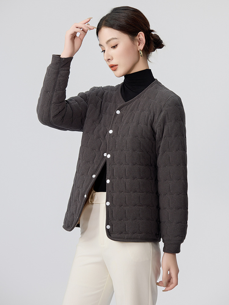 2024 New Winter Fleece-Lined Thickened Cotton Jacket Short Warm Coat Thermal Top