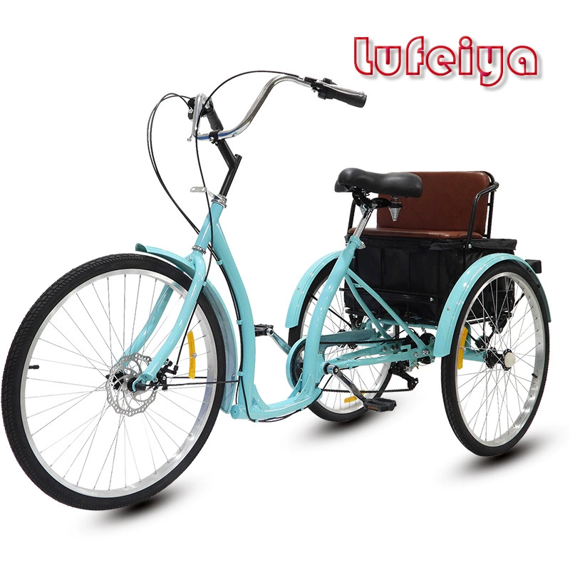 Изготовление на заказ 26inch трехколесных тележек для покупок, приводимых в движение人力 (человеком), а также тележек для овощей для пожилых людей с рамой из высокоуглеродистой стали.