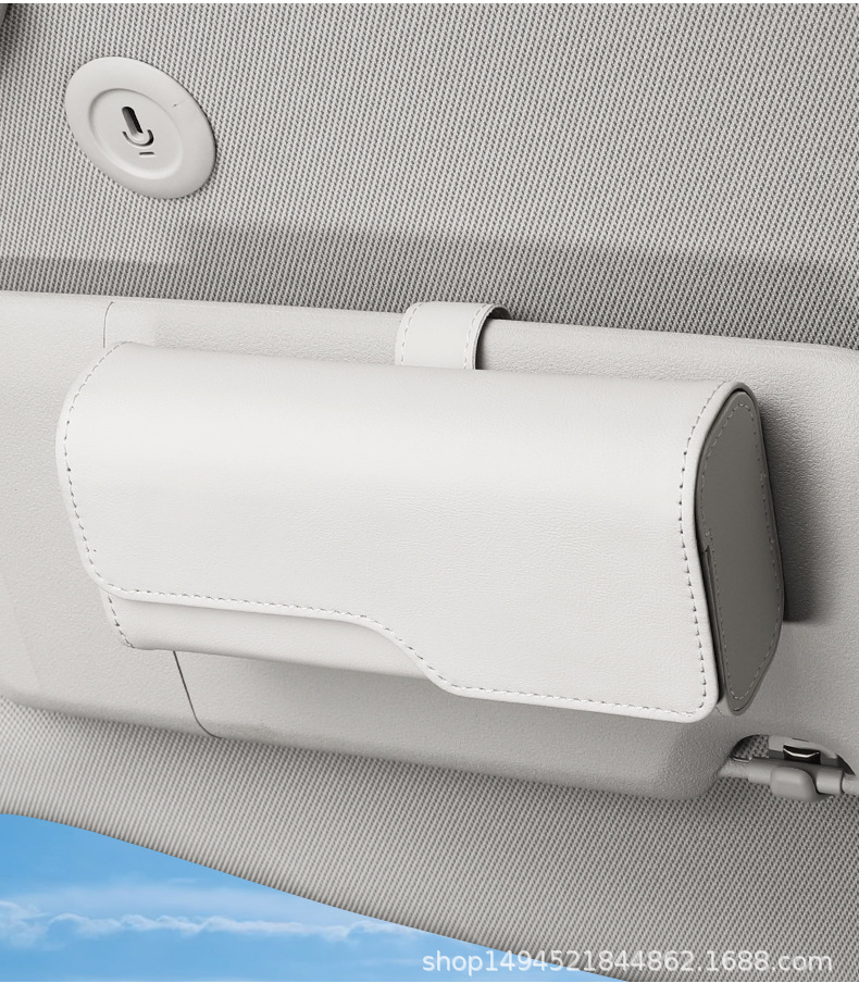 Cross-border car glasses box car storage box sun visor card storage clip sunglasses holder supply box