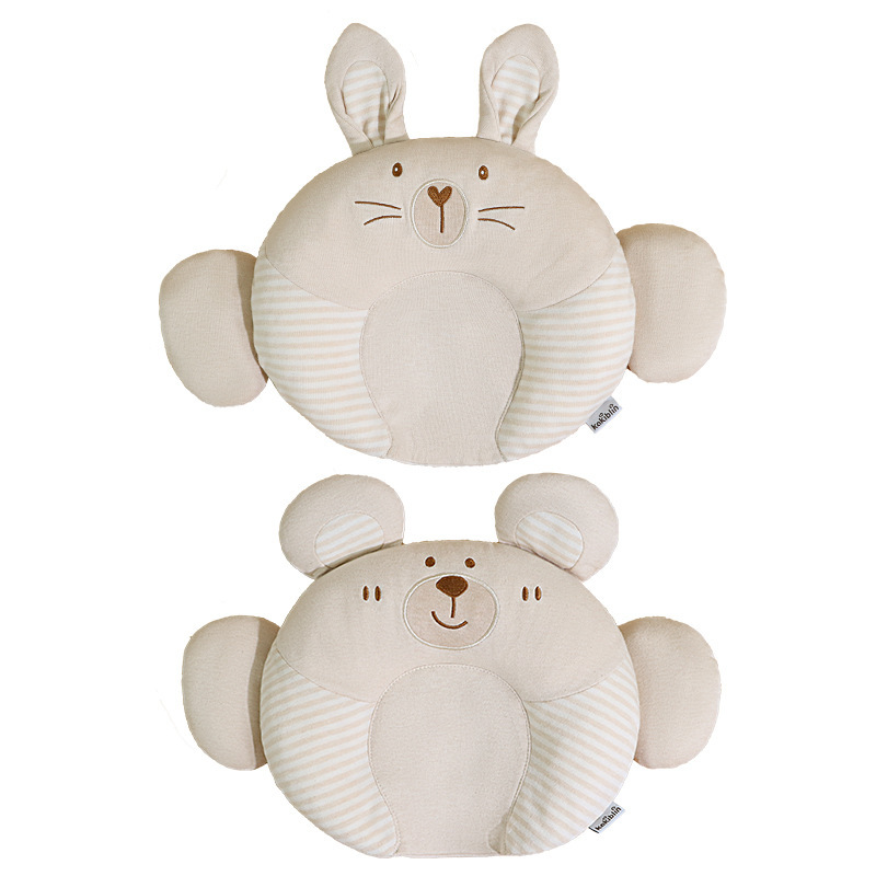 Kakiblin algodón orgánico bebé que forma la almohada bebé que duerme anti-Desviación cabeza almohada de látex recién nacido cabeza forma de la almohada de corrección