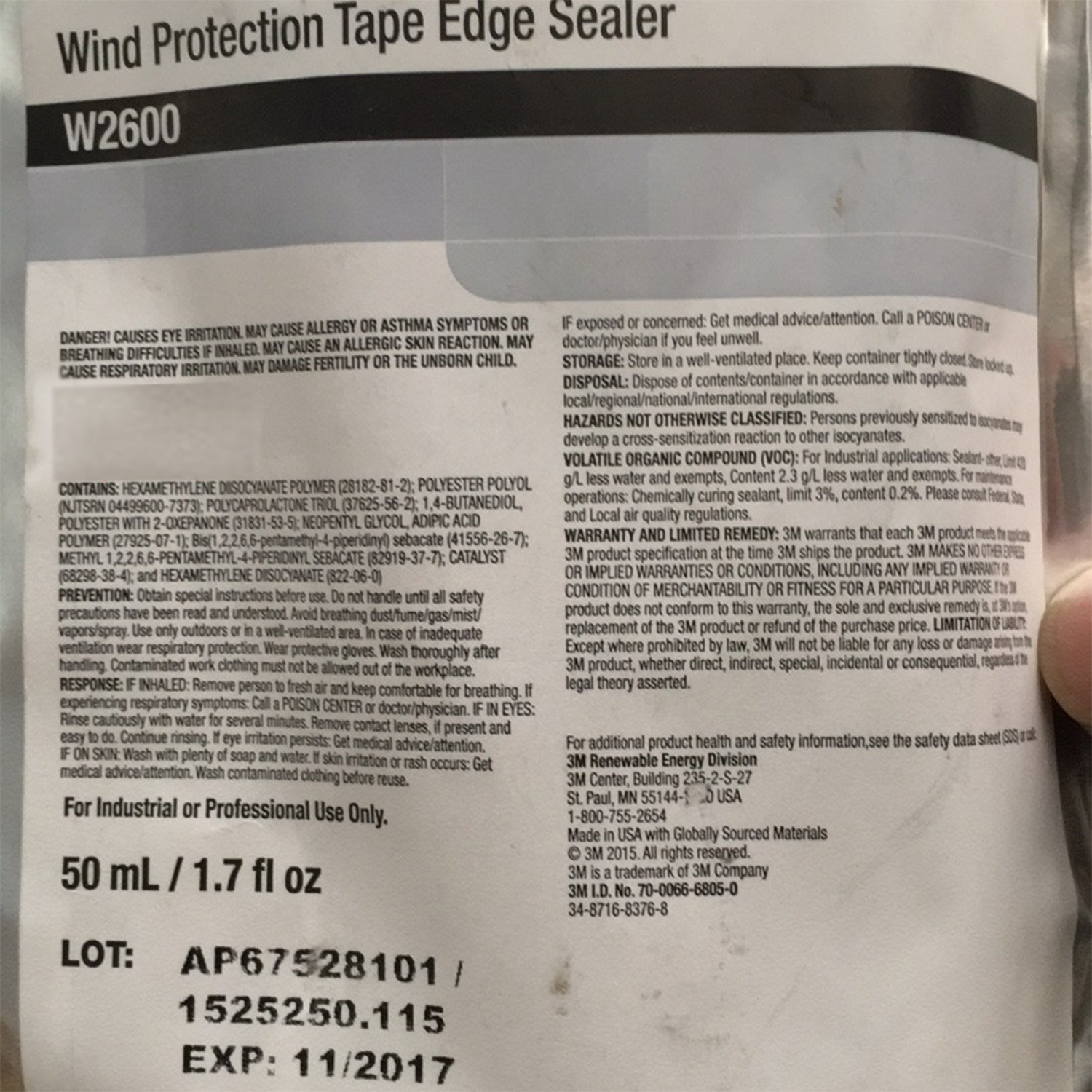 3M W2600风电保护膜密封胶 3M W2600风电保护膜密封胶3M 2600贴边