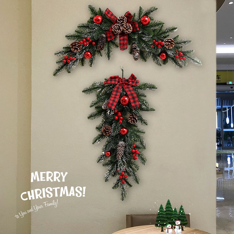 Navidad transfronteriza guirnaldas colgando decoración navideña adornos 50cm colgantes escena de diseño del centro comercial