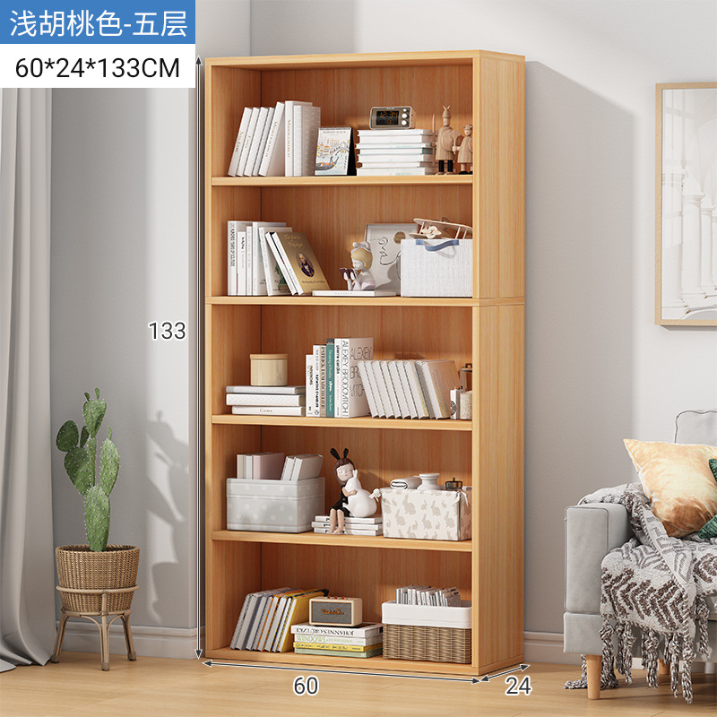 Estantería pequeño estante de almacenamiento piso de los niños simple libro gabinete ahorro de espacio escritorio del estudiante de múltiples capas de almacenamiento rack casa