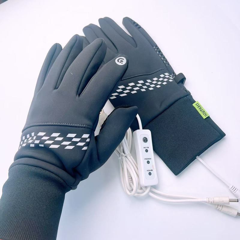 USB 電熱手袋男性アウトドアスポーツタッチスクリーン防風防水サイクリング加熱ハンドオートバイ加熱手袋|undefined
