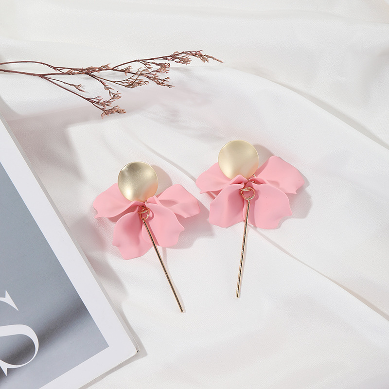 20g Weight Copper Ear Needle Material Drop Earrings Classification 1 Pair Quantity Street Occasion Acrylic Material Flower Pattern All Seasons Season Women'S Gender Stoving Varnish Design Fashion Style 1 Pair Fashion Flower Stoving Varnish Arylic Drop Earrings 9