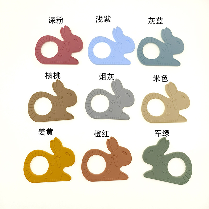 Mordedor alimentos grado lindo animal de dibujos animados serie silicona teether bebé dentición molares calmante Juguetes