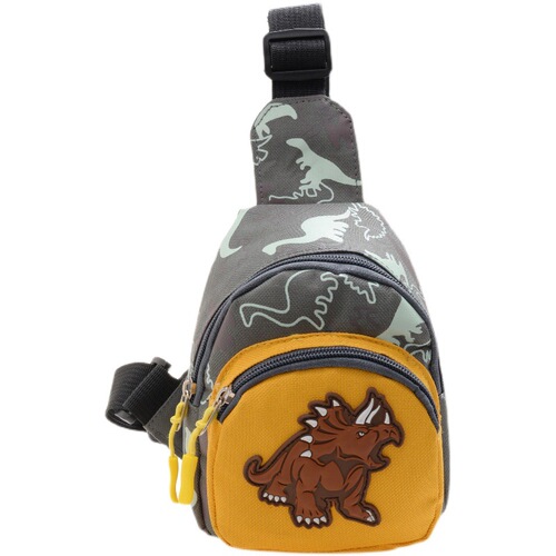 New children's waist bag for boys, dinosaur crossbody small bag, fashionable kids' chest bag, coin purse, baby small bag for export
