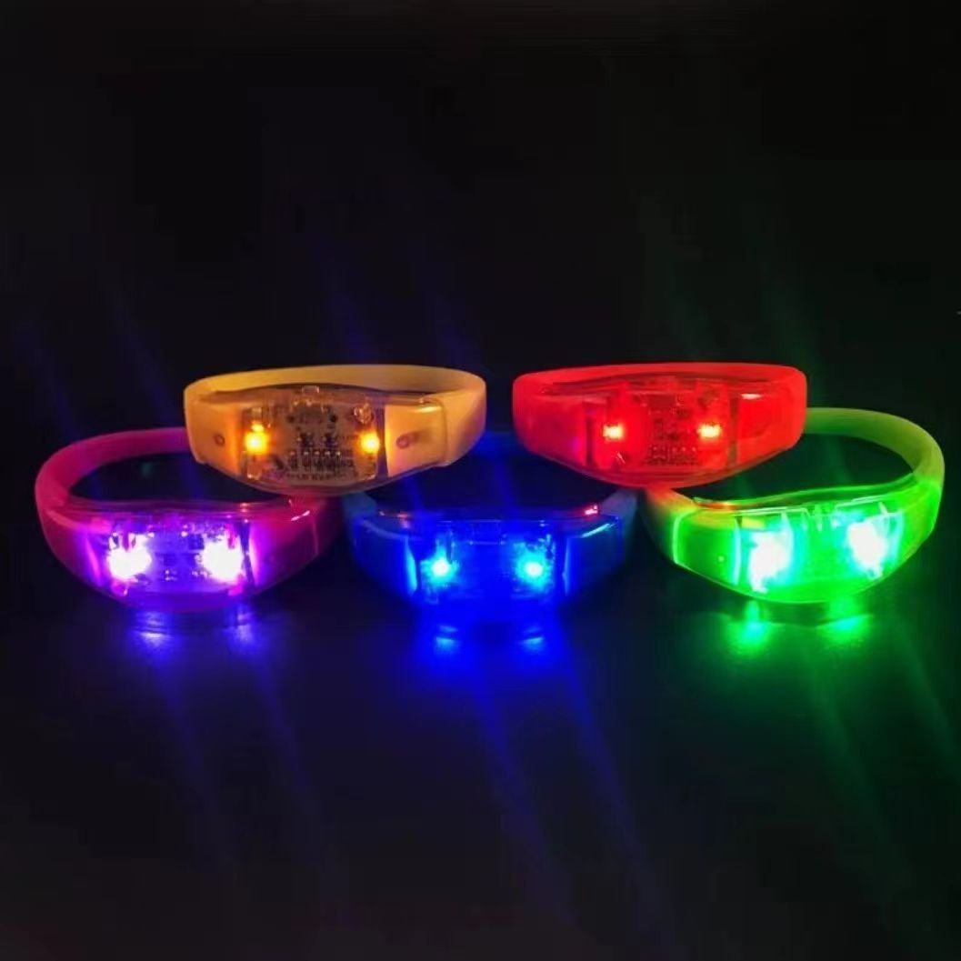 Pulsera luminosa de silicona pulsera luminosa LED luminosa con sensor de control de voz