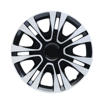 Wheel Hub Protector Cover Universal Wheel – Hub cover - 12inch-ky-model-black-silver-1-set