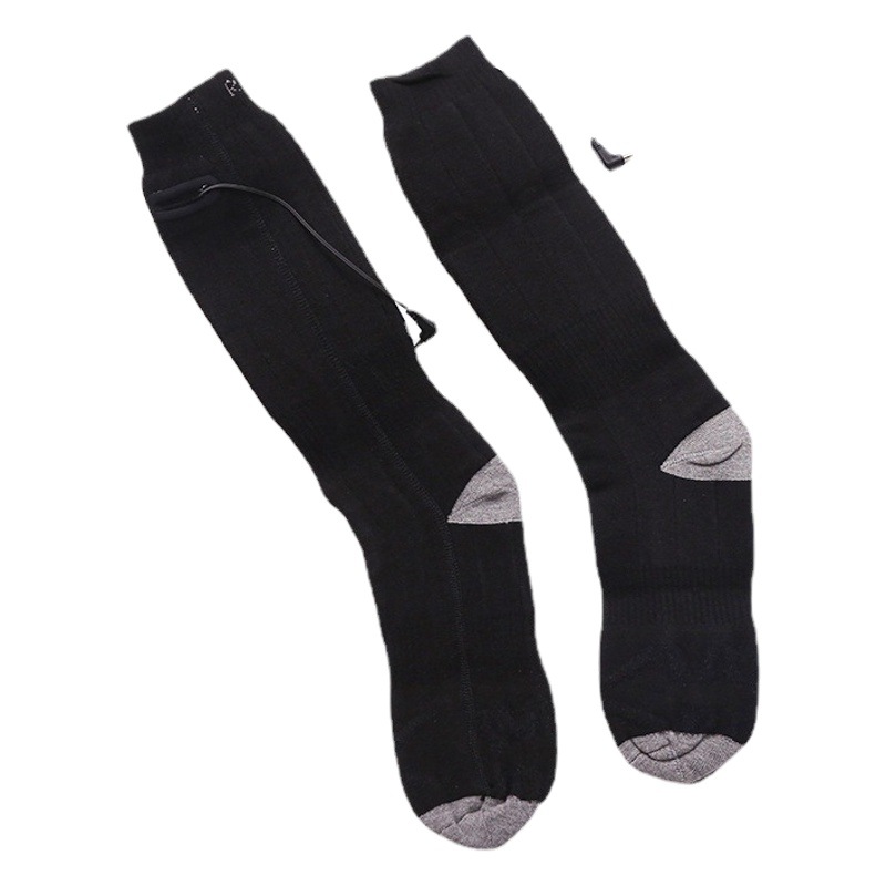 Calcetines de calefacción eléctricos transfronterizos Calcetines de calefacción de calentador de pies de hombres y mujeres Calcetines de calefacción de control de temperatura USB Calcetines térmicos de calefacción eléctrica en stock