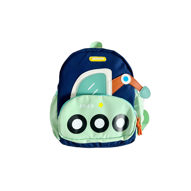 Escuela de jardín de infantes escuela primaria anti-pérdida mochila de dibujos animados linda excavadora para niños y niñas mochila nueva mochila para niños