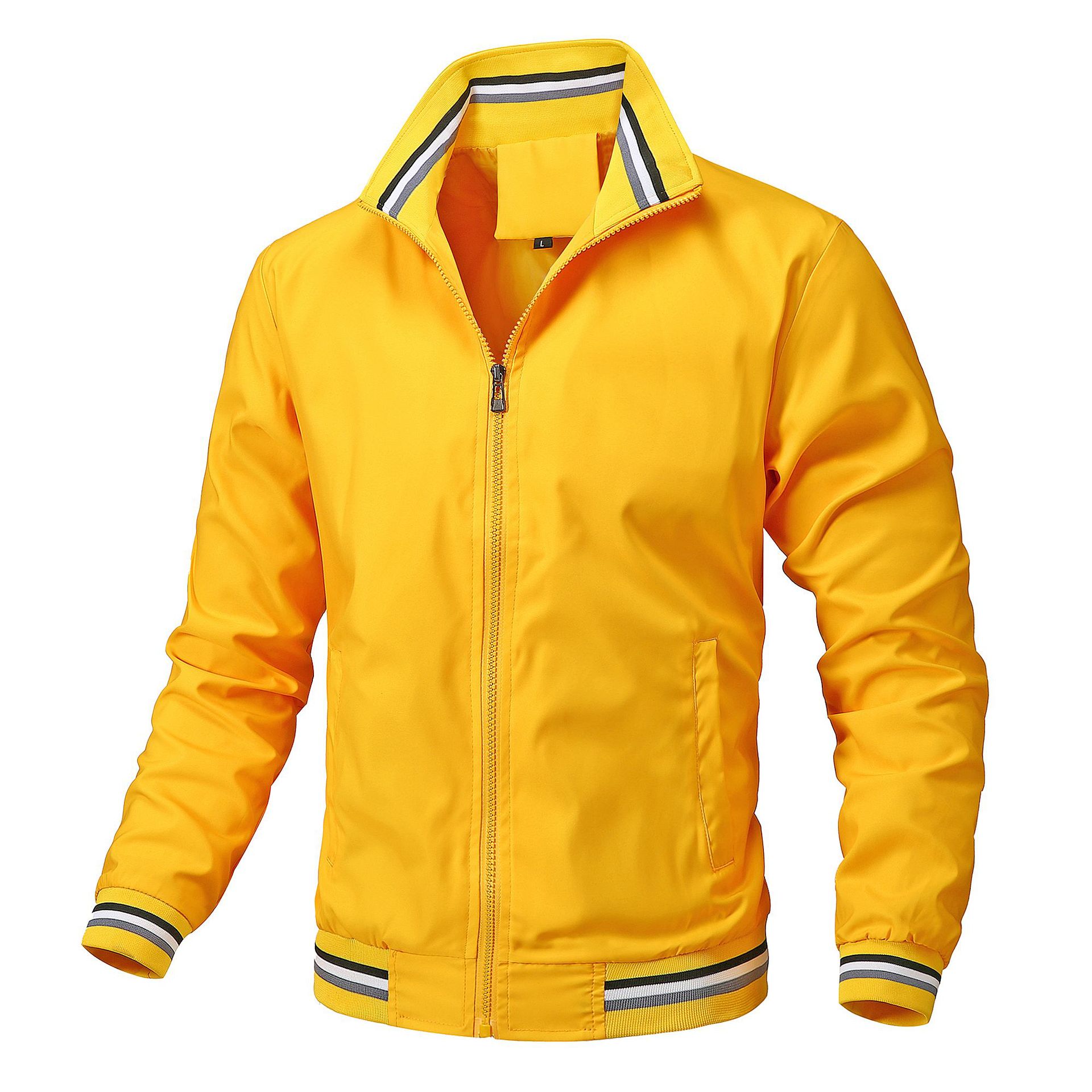 Nuevo Amazon deseo transfronterizo Comercio exterior chaqueta casual más tamaño hombres primavera y otoño deportes color sólido hombres chaqueta hombres
