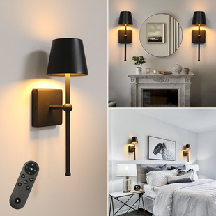 Amazon Cross-Border Wiring-Free Charging Wall Lamp Remote Control Three-Tone Lighting Bedside Lamp Bedroom Living Room Aisle Modern Explosion