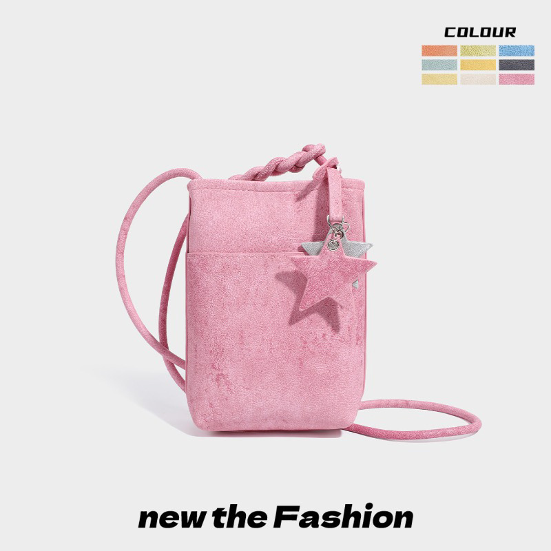 Cross-Border Mobile Phone Bag for Women, Small Crossbody Bag, 2026 New Model, Dopamine Large Capacity Phone Pouch, Star-Decorated Coin Purse