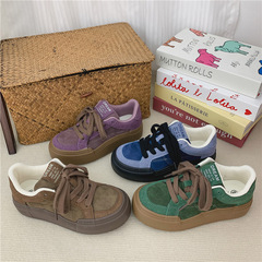 2023 Autumn New Dark College Style Korean Version Versatile Canvas Shoes for Women, Harajuku Hong Kong Style Flat Sporty Casual Platform Shoes