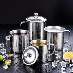 廠家加厚304不鏽鋼口杯帶蓋手柄學生兒童幼兒園杯子辦公室茶水杯