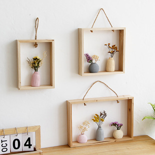 New Pastoral Style Wall Hanging Flowers Home Decorations Living Room Bedroom Wall Dried Flowers Creative Wall Decorations Wall Plants