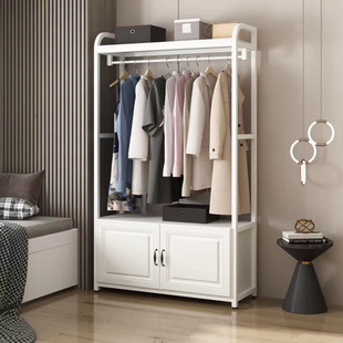 Clothes Rack and Shoe Rack Integrated Combination Home Door Shoe Cabinet Coat Rack Integrated Cabinet Bedroom Floor-Standing Vertical Clothes Rack