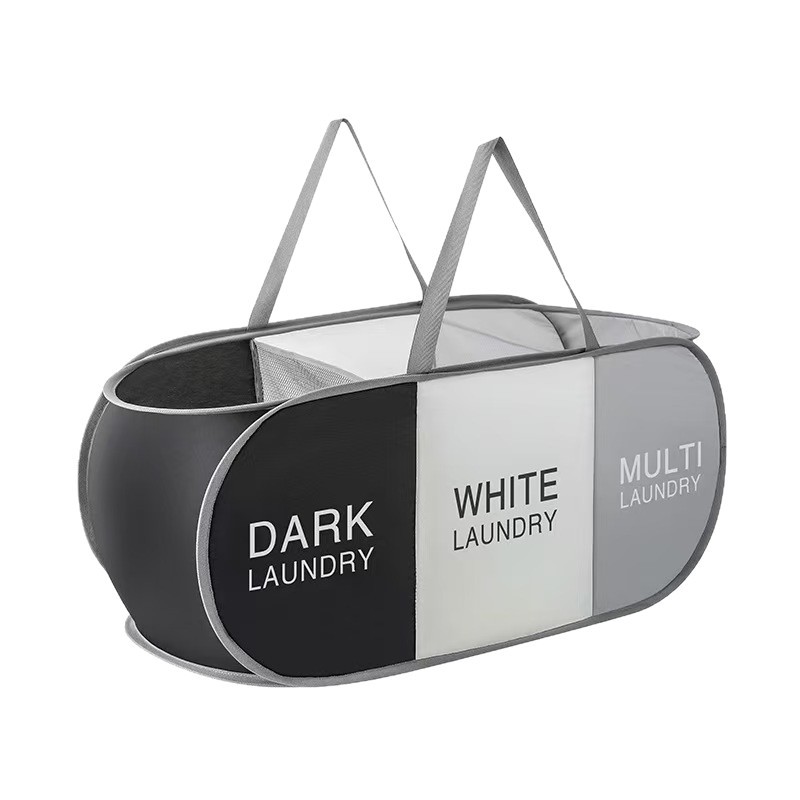 Cesto para ropa sucia transfronterizo, cesto para ropa sucia clasificada, cesto de almacenamiento de gran capacidad, cesto para ropa plegable y portátil.