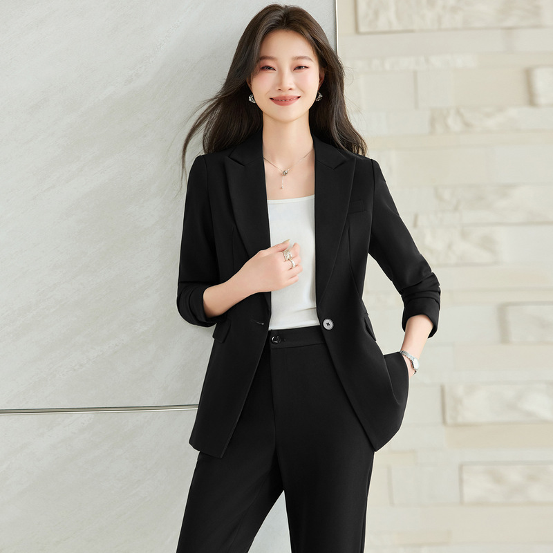 Professional Workwear Blazer for Women 2026 Spring and Autumn New Style High-end Elegant OL Slim Fit Commuting Suit Professional Workwear Blazer for Women 2026 Spring and Autumn New Style High-end Elegant OL Slim Fit Commuting Suit