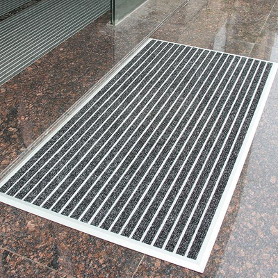 Wear-Resistant, Dust-Proof Floor Mats for Supermarkets, Shopping Malls, Car 4S Stores, Entrance Doors, and Dirt-Resistant Aluminum Alloy Floor Mats (Avtomobil döşəmə paspasları) - belgian-gray-tiled-length-1200mmwidth-600mm