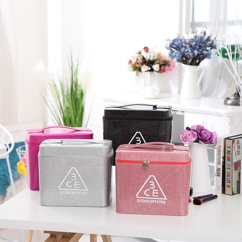 Portable handheld capacious cosmetic bag to go out