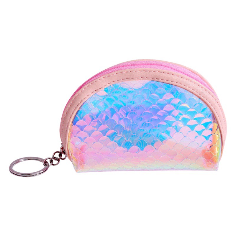 Coin Purse Female Mini Compact Cute Hand-Held Transparent Pvc Portable Convenient Keychain Coin Storage Small Wallet