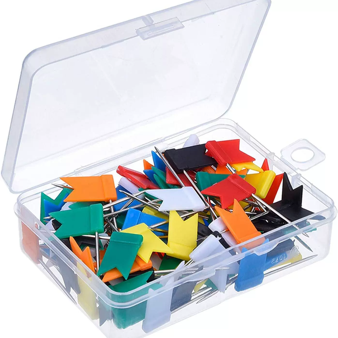 工厂直销地图彩色旗帜针软木板标注地图钉按钉工字钉50枚/100枚装