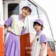 童趣同伴幼儿园园服夏装学院风六一毕业照班服套装夏季小学生校服
